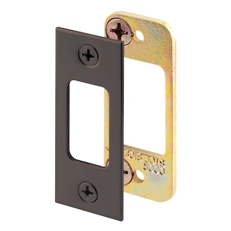 Prime-Line Prime-Line 2.75 in. H X 1.125 in. L Bronze Brown Steel Latch Strike Plate E 2482